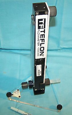 MANOSTAT TF  TF TEFLON FLOWMETER MAX 60 PSIG MAX TEMP 150F 3/8 INLET TUBE