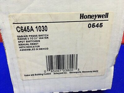 HONEYWELL C645A 1030 / C645A1030 / 0545 GAS/AIR PRESS SWITCH