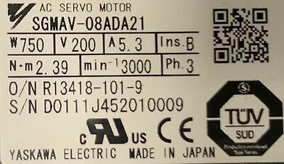 SERVOMOTOR CA YASKAWA SGMAV-08ADA21 CON REDUCTOR SHIMPO NIDEC VRGS-33D120-750