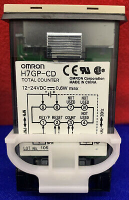 Lot of 2 Omron Total Counter H7GP-CD 12-24VDC.  6 Digit