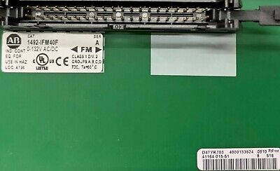 1 lote de 2 - Módulo de interfaz de terminal Allen Bradley 1492-IFM40F 0-132 V CA/CC 