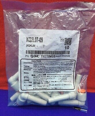 1 PACKAGE CONTAINING QTY 10 - SMC KQ2L07-09 FITTINGS MALE ELBOW