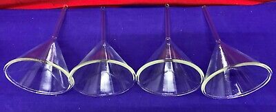 1 Lot Qty of 4 - Kimax 58 Glass Filling Funnel  58 Degree Angle Short Stem