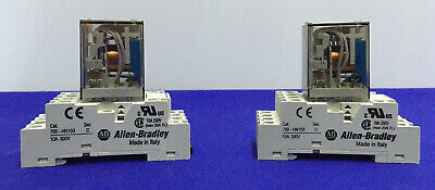 1 LOT MIT 2 Allen Bradley - 700-HN103 MINIATUR-RELAIS-SOCKEL &amp; 700-HC24Z24-4 RELAIS 