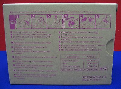 Caja de cartucho de tóner magenta Ricoh Type R1 con sello 842319010 N.º de pieza 888342