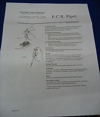 TRI CONTINENT CAT#672 PRÄZISIONS-PIPETTIERINSTRUMENT PIPETTE PCR 25 uL