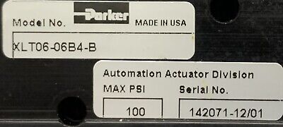 USADO - PARKER XLT06-06B4-B SERIE XLT CORREDERA DE EMPUJE MÁXIMO PSI 100