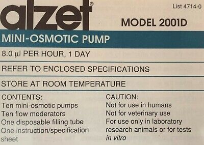 Alzet Mini Osmotic Pump Model 2001D 8.0ul List 4714-0