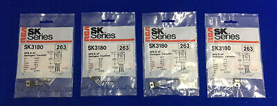 1 LOTE CANTIDAD 4 - TRANSISTOR DARLINGTON RCA SERIE SK SK3180/263, NPN Si AF