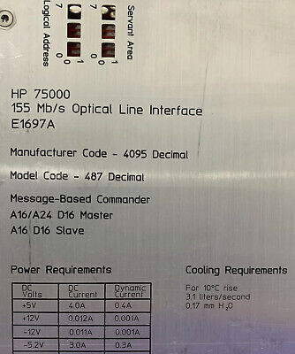 HP / HEWLETT PACKARD 75000 / VXI E1697A 155 Mb/s OPTICAL LINE INTERFACE