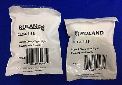 1 LOTE CANTIDAD DE 2 - ABRAZADERA DE ACOPLAMIENTO DE EJE RÍGIDO RULAND / RM CLX-6-6-SS 1-3/8"L