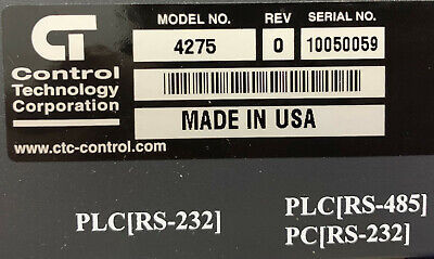 Interfaz de operador de pantalla táctil 4275 MMI de CTC Control Technology Corp