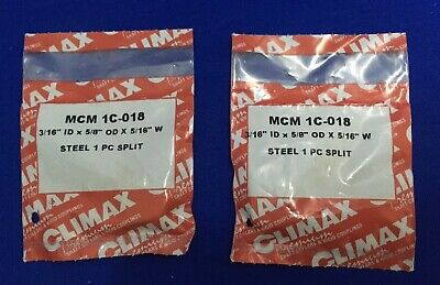 1 LOTE CANTIDAD DE 2 - CLIMAX MCM 1C-018 3/16" DIÁMETRO INTERIOR X 5/8" DIÁMETRO EXTERIOR X 5/16 ANCHO ACERO, COLLAR DE EJE 