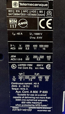 Lot of 2 Telemecanique (Schneider) LP1-D2501 BD 24V Contactor Coil