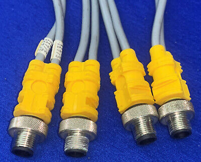 Lot of 4 Turck U0117-73 Part # VBRS 4.4-2RK 4T-0.6/0.6 Cable