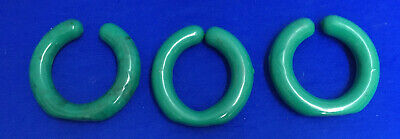 1 LOT QTY OF 3 - SCIENCEWARE GREEN COATED LEAD FLASK STABILIZER RING 2.0 LBS