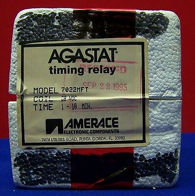 AMERACE ELECTRONIC COMPONENTS AGASTAT 7022MFT TIMING RELAY 1-10 MIN 28VDC