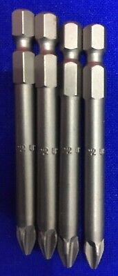 VERKAUFT ALS LOT VON 4 BITS - MOUNTZ / PHILLIPS 120187 POWER BIT P2 X 2-3/4" 