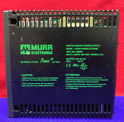 MURR ELEKTRONIK ART.NO.85084 / MCS5-115/24 SINGLE PHASE SWITCH MODE POWER SUPPLY