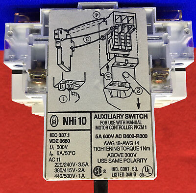 MOELLER PKZM 1-0,6 MOTOR STARTER AND AUXILIARY SWITCH Nhi 10