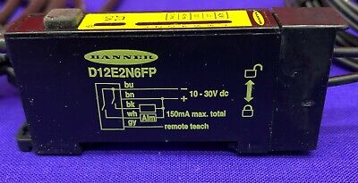 Banner D12E2N6FP Glasfaser-/Fotoelektrischer Sensor aus Kunststoff 