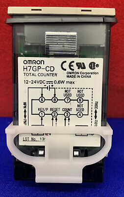 Lot of 2 Omron Total Counter H7GP-CD 12-24VDC.  6 Digit