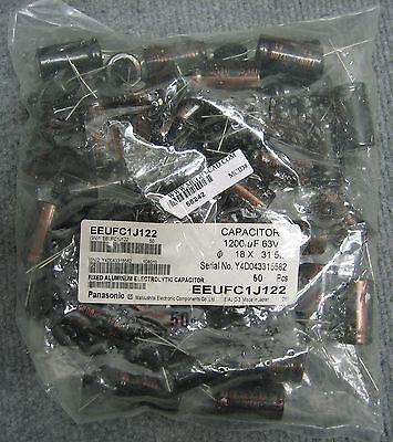 PANASONIC EEU-FC1J122  Electrolytic Capacitor, 1200 µF, 63 V, 50 IN BAG