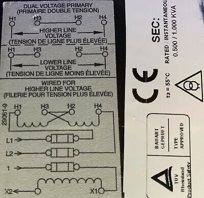 Allen Bradley AB 1497-G-BASX -ON TRANSFORMADOR DE CONTROL INDUSTRIAL SERIE A 