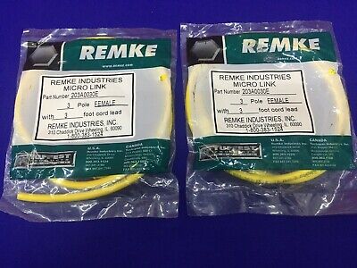 1 LOTE CANTIDAD DE 2 - REMKE INDUSTRIES 203A0030E CONJUNTO DE ENCHUFE DE MICROENLACE DE LLAVE DOBLE 