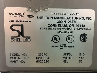 VWR / SHEL LAB / SHELDON MANUFACTURING 1235PC / 9020920 WATER BATH