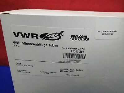 TUBOS DE MICROCENTRÍFUGA VWR 1,7 mL.