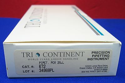 TRI CONTINENT CAT#672 PRÄZISIONS-PIPETTIERINSTRUMENT PIPETTE PCR 25 uL