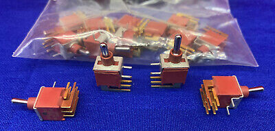 DIGI-KEY C&K SWITCH TOGGLE SWITCH ET21MD1ABE TINY R/A PC MNT DPDT.