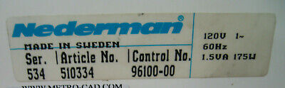 EXTRACTOR/VENTILADOR DE ESCRITORIO NEDERMAN 51034 534 VENTILADOR DE JAULA DE 9" SIN CONTROL DE VELOCIDAD 