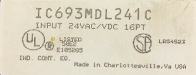 MÓDULO DE ENTRADA GE Fanuc IC693MDL241C 24 V CA/V CC 16 puntos SIN CUBIERTA