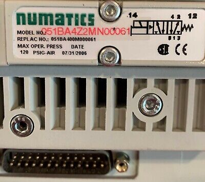 BANCO DE CONJUNTO DE VÁLVULAS NEUMÁTICAS SOLENOIDES NUMATICS 051BA4Z2MN00061 