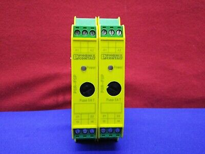 QTY 2 - PHOENIX CONTACT PSR-SCP-24DC/FSP/1X1/1X2 SAFETY RELAYS