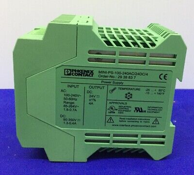 PHOENIX CONTACT MINI-PS-100-240AC/24DC/4 2938837 POWER SUPPLY