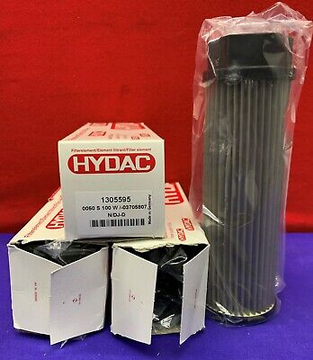 1 lote de 3 elementos de succión de filtro Hydac 1305595 / 03705807 0050 S 100 W 