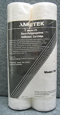 AMETEK P-5 SPUN POLYPROPYLENE SEDIMENT CARTRIDGE MODEL P-5 FILTERATION RATING 5u