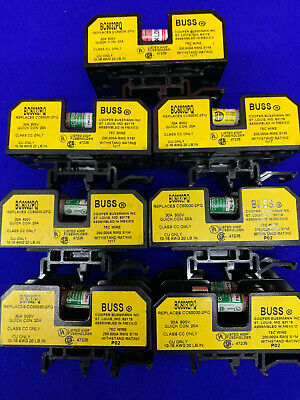 QTY 7 - BUSS / COOPER BUSSMANN BC6032PQ FUSE HOLDERS