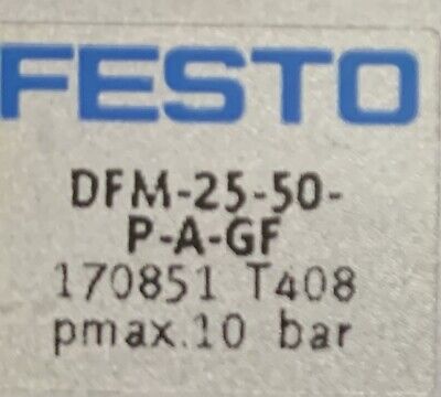 Festo DFM-25-50-P-A-GF Cylinder Guided Drive W/Sensor Proximity Sensors