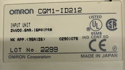 Omron (3) CQM1-OD212 / CQM1-ID213 / CQM1-ID212 PLC Modules Cards Relay