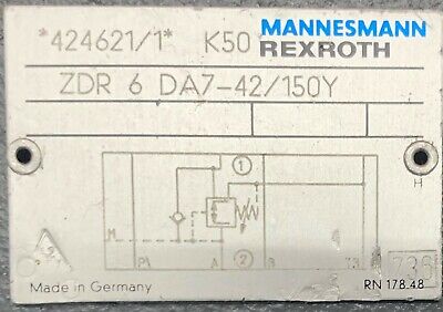 Válvula reductora de presión hidráulica Rexroth K50 ZDR 6 DA7-42/150Y 424621/1*