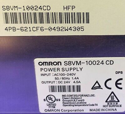 Omron S8VM-10024CD Power Supply 24VDC 4.5A