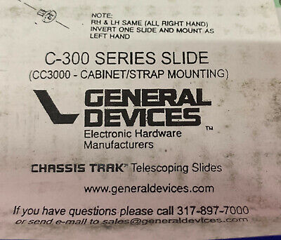 GENERAL DEVICES C-300-S-118 1 SET - SLIDE CABINET MOUNT 18" / 37" NON PIVOT