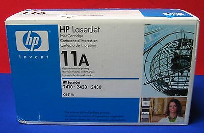 CARTUCHO DE IMPRESIÓN HP LASERJET 11A Q6511A, NUEVO EN CAJA SIN ABRIR 2410,2420,2430