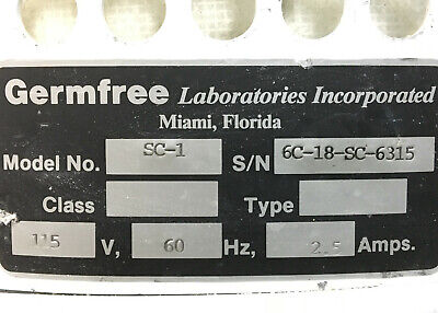 LABORATORIOS SIN GERMENES EXTRACTOR DE HUMOS SC-1 115 V 60 HZ 2,5 AMPERIOS