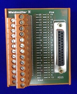 WEIDMULLER 910645-67 69306 INTERFAZ DE BLOQUE DE TERMINALES TIPO TORNILLO 26 POSICIONES