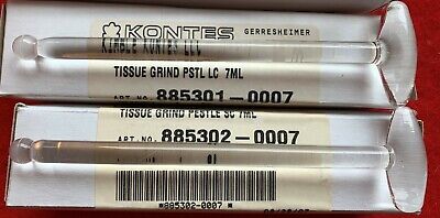 1 LOT - MISC Kontes Glas 7ml Gewebe Grinder Stößel &amp; Mörser Ausgießer